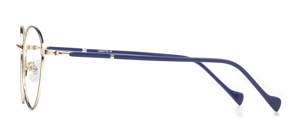 CARETTA Eyeglasses Teenage Man,Woman,Unisex Oval Full-Rimmed Metal Unfiltered CRTTA MTL 7550-C.02